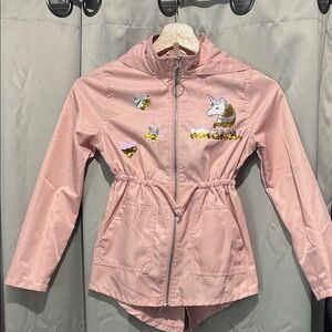 Self Esteem Pink Kids Raincoat with Unicorn Design